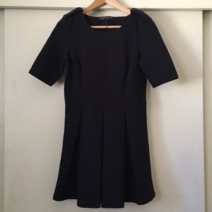 Zara black pleated dress
